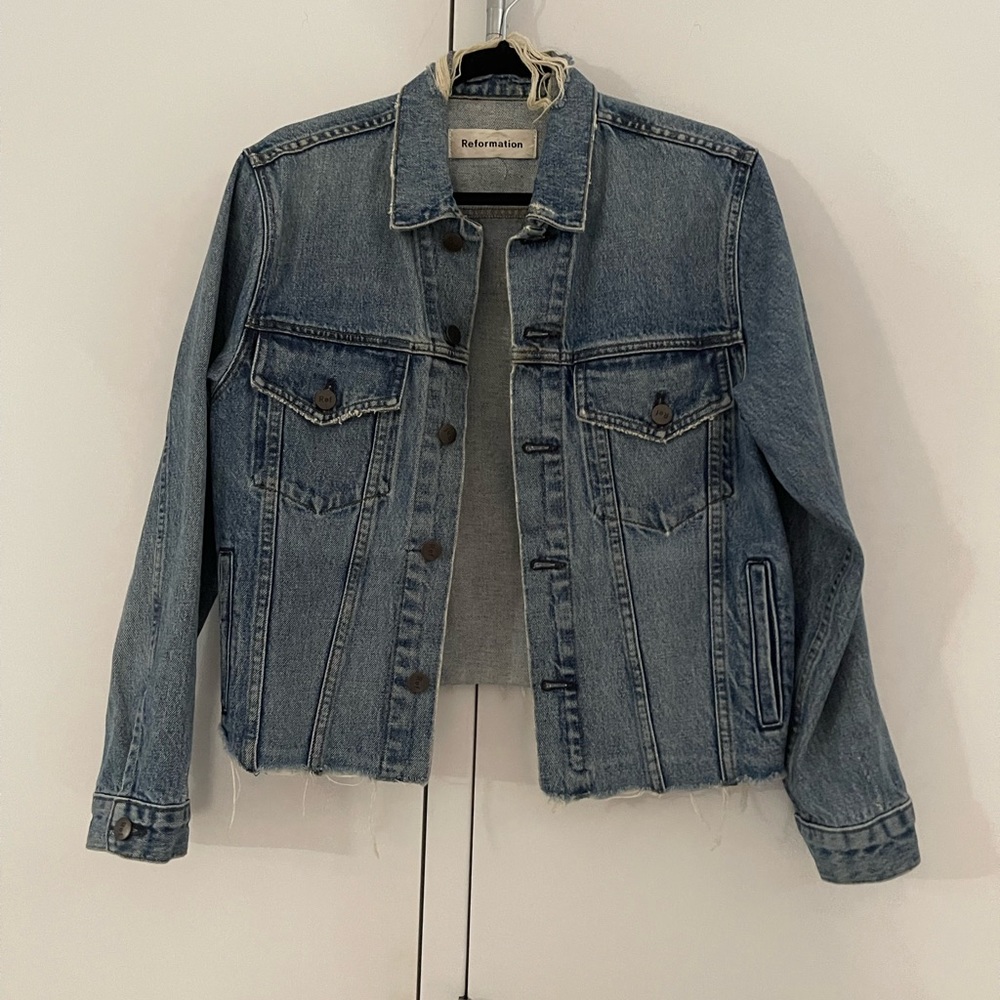 Reformation jean jacket size small